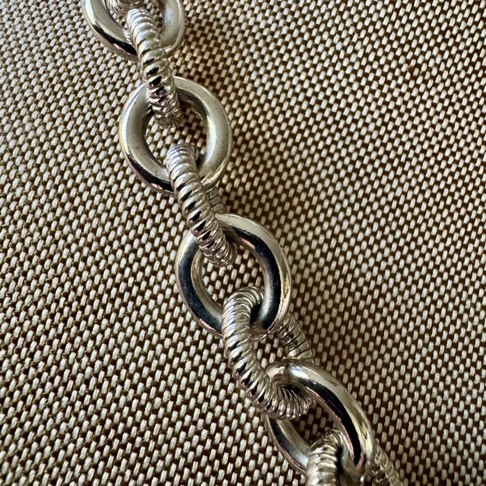 Judith Ripka Classic 100g 925 Silver Chunky Heavy Link Necklace  18” - Picture 2 of 12